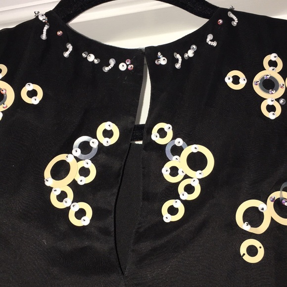 Vivienne Tam : Black sequined silk party dress - Picture 4 of 6